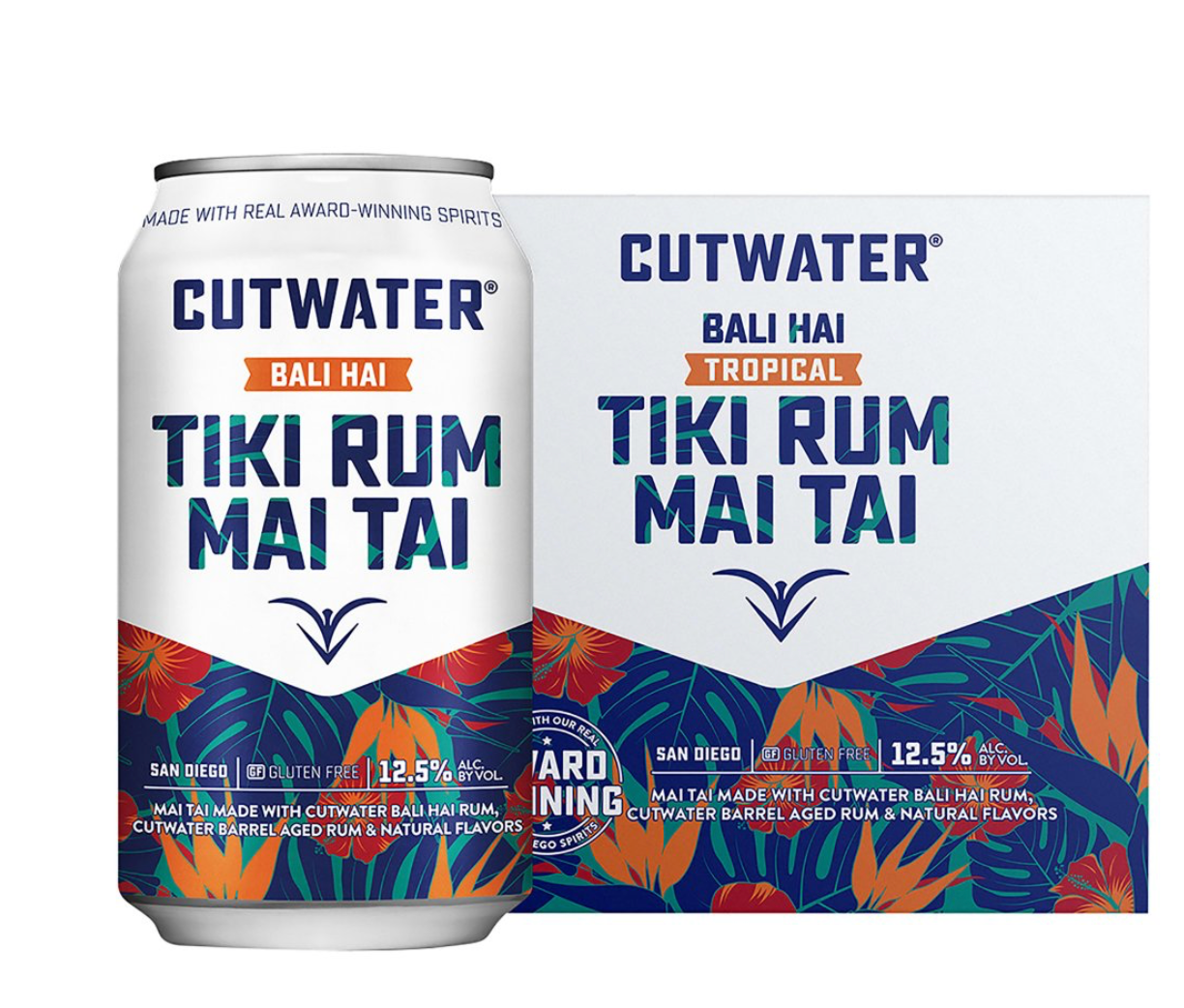 Cut Water Tiki Rum Punch 4 cans 12 FL OZ 355 ml
