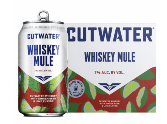 Cut Water Whiskey Mule 4 cans 12 FL OZ 355 ml