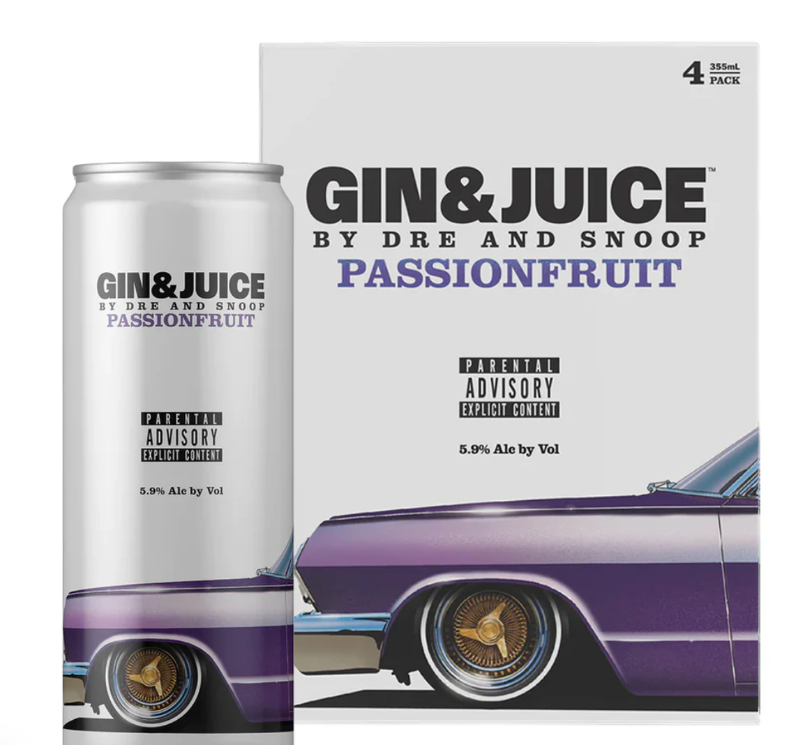 Gin & Juice Passionfruit 4pk 12 OZ