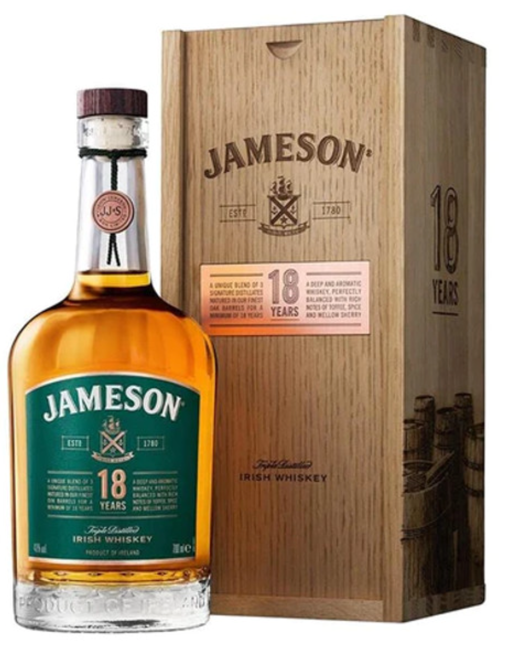 Jameson 18 Years Triple Distilled Irish Whiskey 750 ml