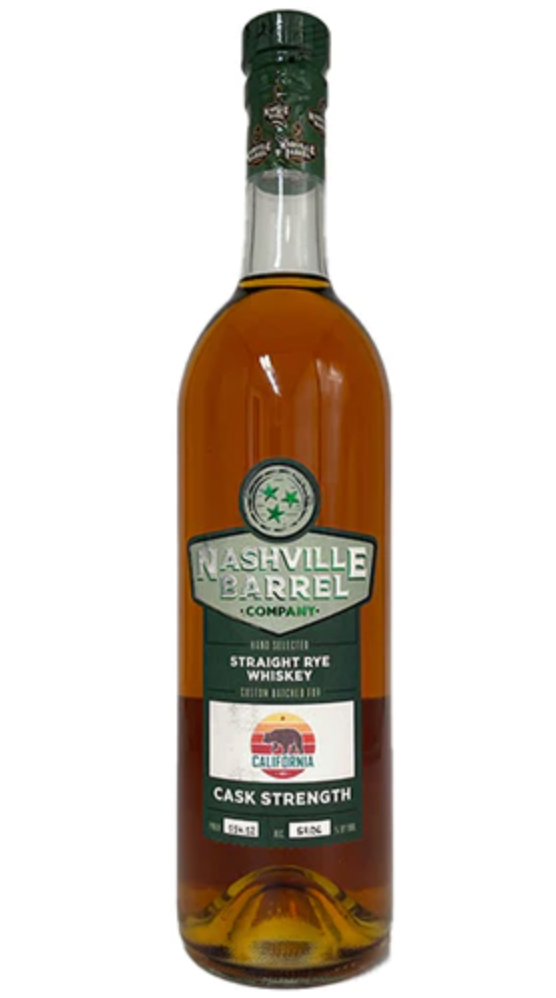 Nashville Barrel Company Cask Strength Rye (California Edition)