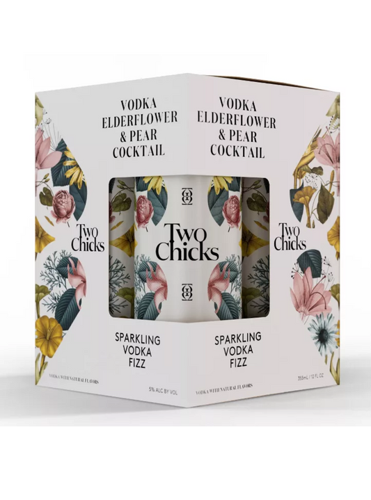 Two Chicks Sparkling Vodka Fizz 4x 12oz Cans