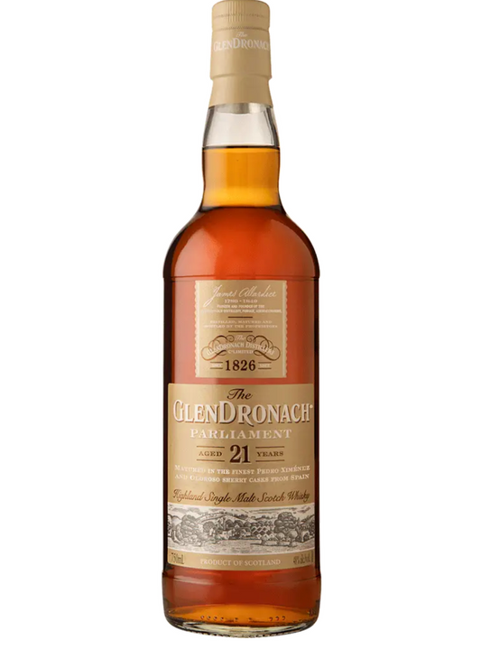 The GlenDronach Single Malt Scotch Whiskey Parliament Aged 21 Years 750ml Bottle