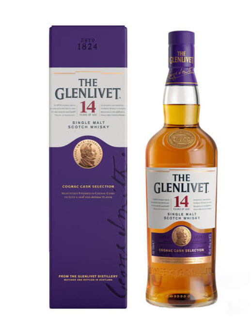 The Glenlivet Single Malt Scotch Whiskey 14 Year Old 750ml Bottle